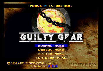 Guilty Gear Title Screen